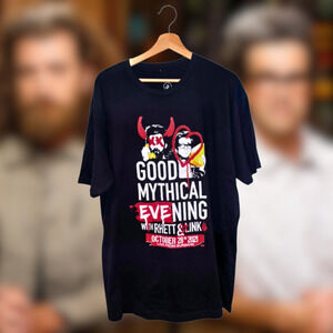 Good Mythical Evening Rhett Link T-Shirt XL Mythical Brand 2021 YouTube Merch